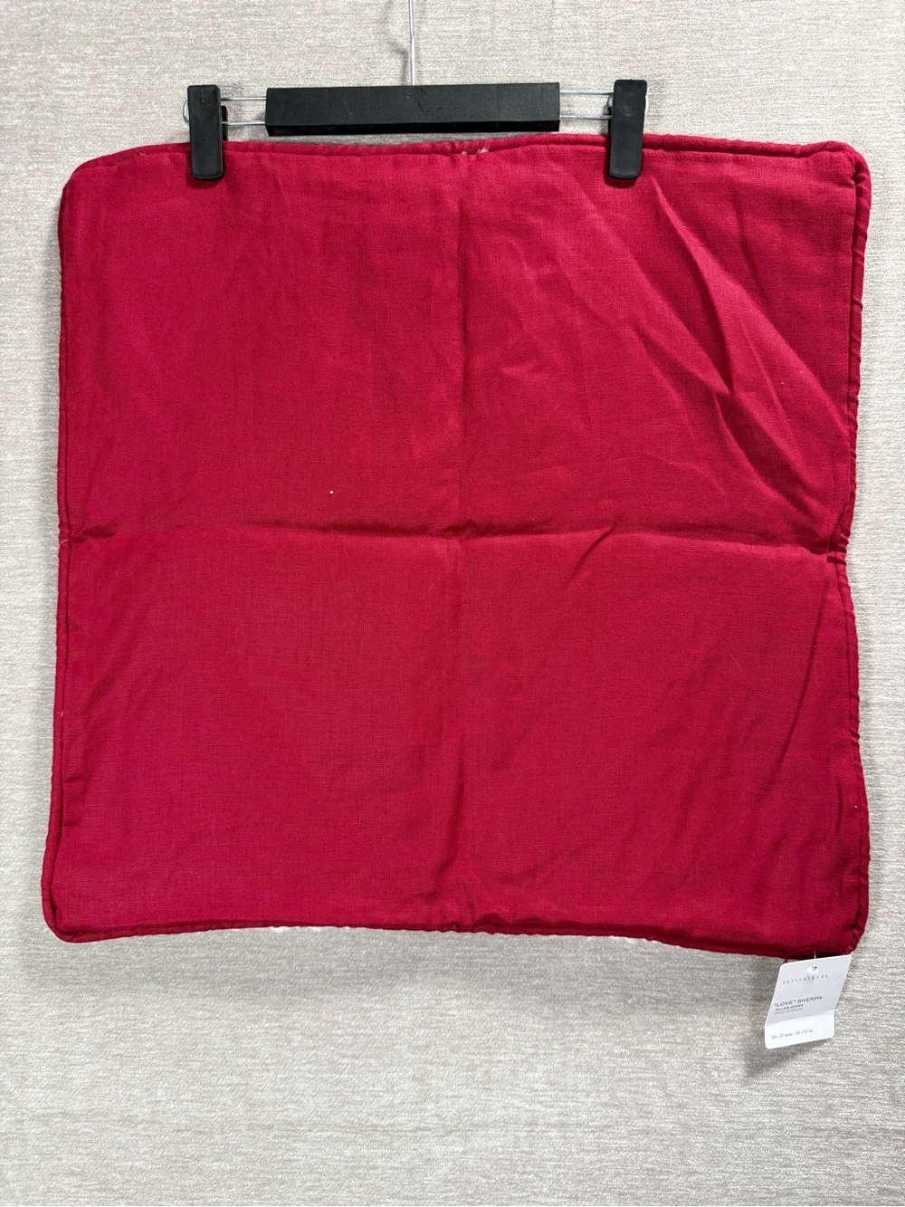 Pottery Barn LOVE Sherpa Pillow Cover 20x20 Red White Valentine’s NWT